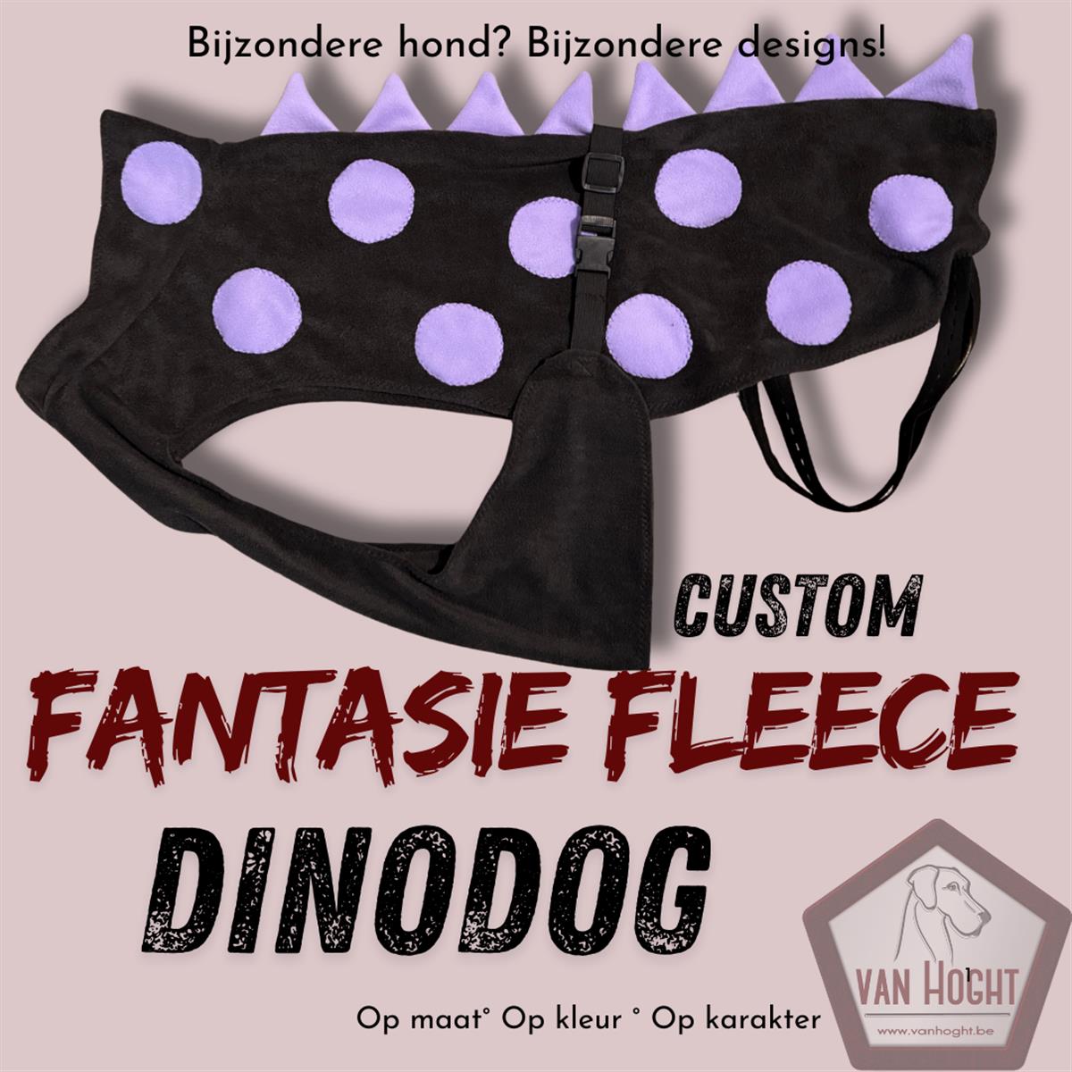 Custom fantasie - Maat 80-Dinodog Midnight lilac